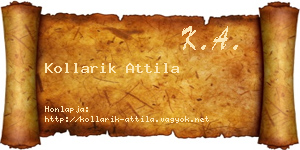 Kollarik Attila névjegykártya