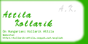 attila kollarik business card